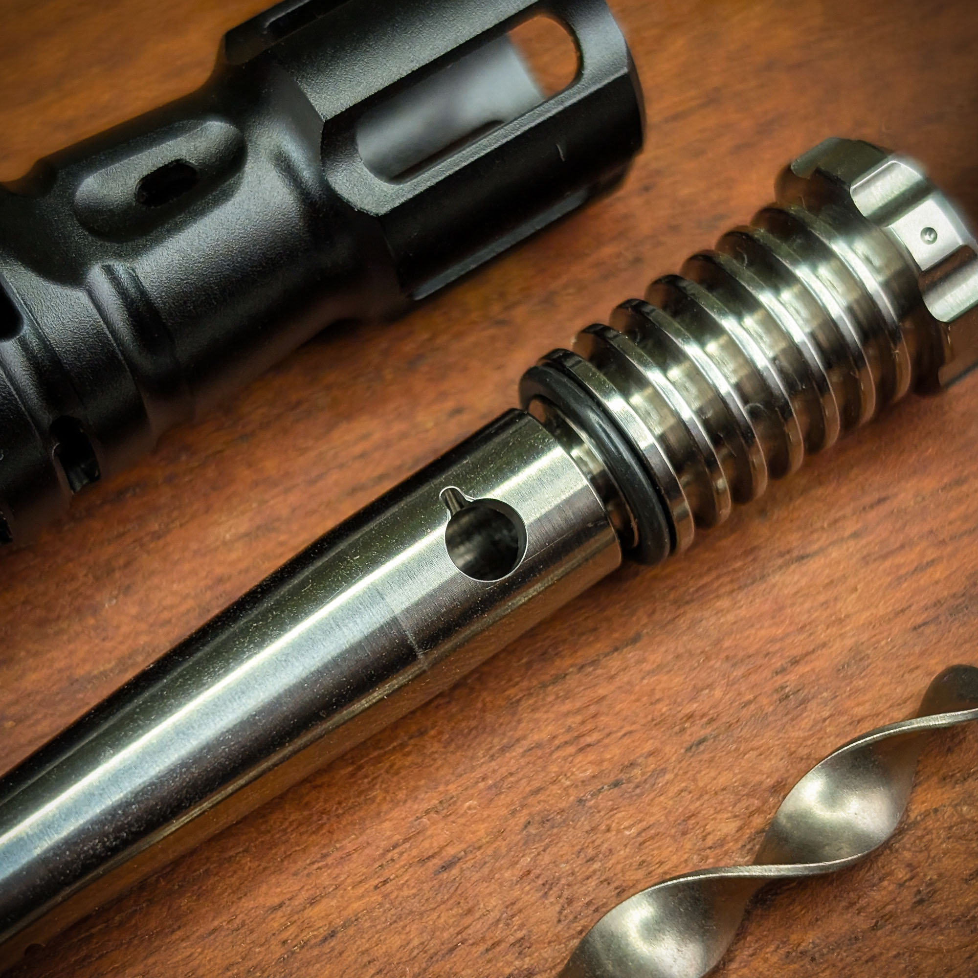 Close-up of the stem of the Mad Heater Tempest 2.