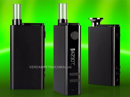 Flowermate Nano V5.0 Black: Profile, Halfprofile turned on Display visible, with filling funel