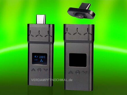 Airvape X Black closed and on, open and off