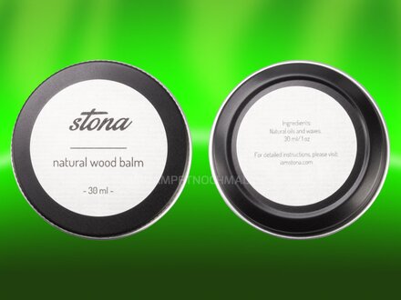 natural wood balm for Stona Grinder front and back