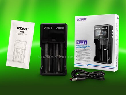 XTAR VC2SL charger for 2 batteries