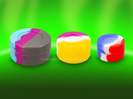 Non-Stick Silicone Concentrate Containers (Round)- Stash Containers