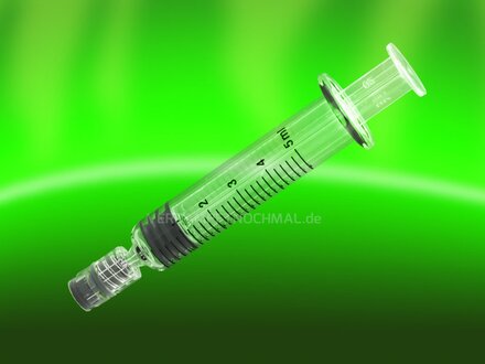 Glass syringe, 5ml w. Luer lock