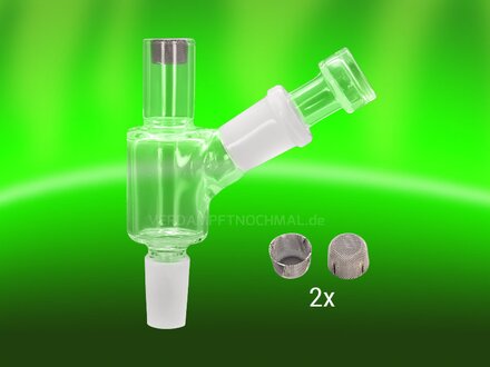 CrossingTech Thermal Twist Injector glass bowl with side-carb and two dome sieves