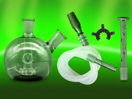 GLOBI Perkolator Smoked Glass Mini Bubbler