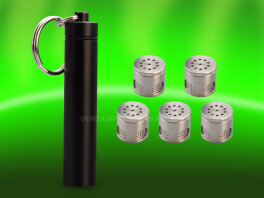 TinyMight Dosing Capsules with Screw Cap and Caddy