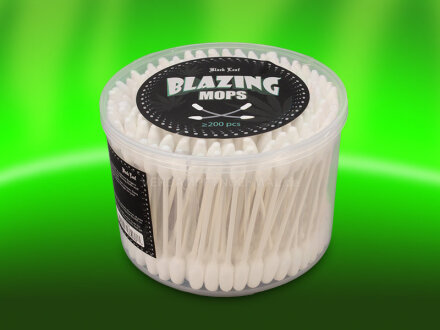 Blazing Mops wattestäbchen 200 stk. in einer tranzparenten box