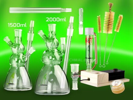 De Verdamper Deluxe Verdampftnochmal Kitwith whip, whipadapter, glassmouthpiece and cleaner